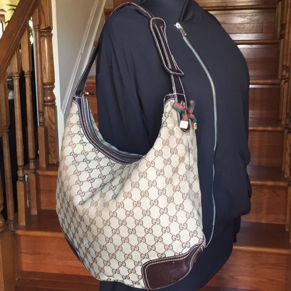 Gucci Monogram Hobo Handbag - Picture 2 of 8